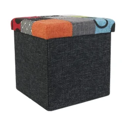 Pouf pliant Patchwork Multicolore