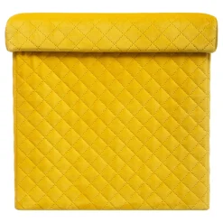 Pouf pliant Velours Jack Jaune