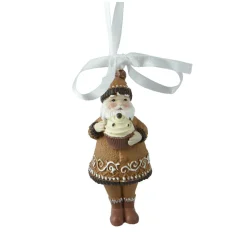 Père Noël à suspendre (H9 cm) Nikolas en Pain dépices