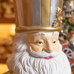 Père Noël Géant (H175 cm) Gabriel costumé Or