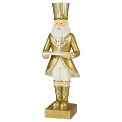 Père Noël Géant (H175 cm) Gabriel costumé Or