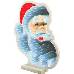 Père Noël lumineux 192 LED (H30 cm) Infinity Blanc froid/multicolore