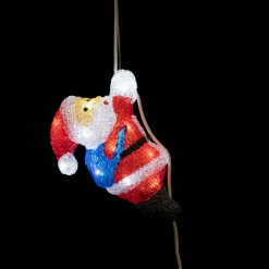 Père Noël lumineux à piles 20 LED (H23 cm) Jeannot Blanc froid