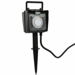 Prise piquet de jardin programmable 2 pôles