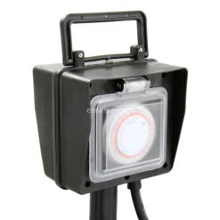 Prise piquet de jardin programmable 2 pôles