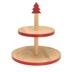 Présentoir à gâteaux (H26 cm) Les Alpes Rouge