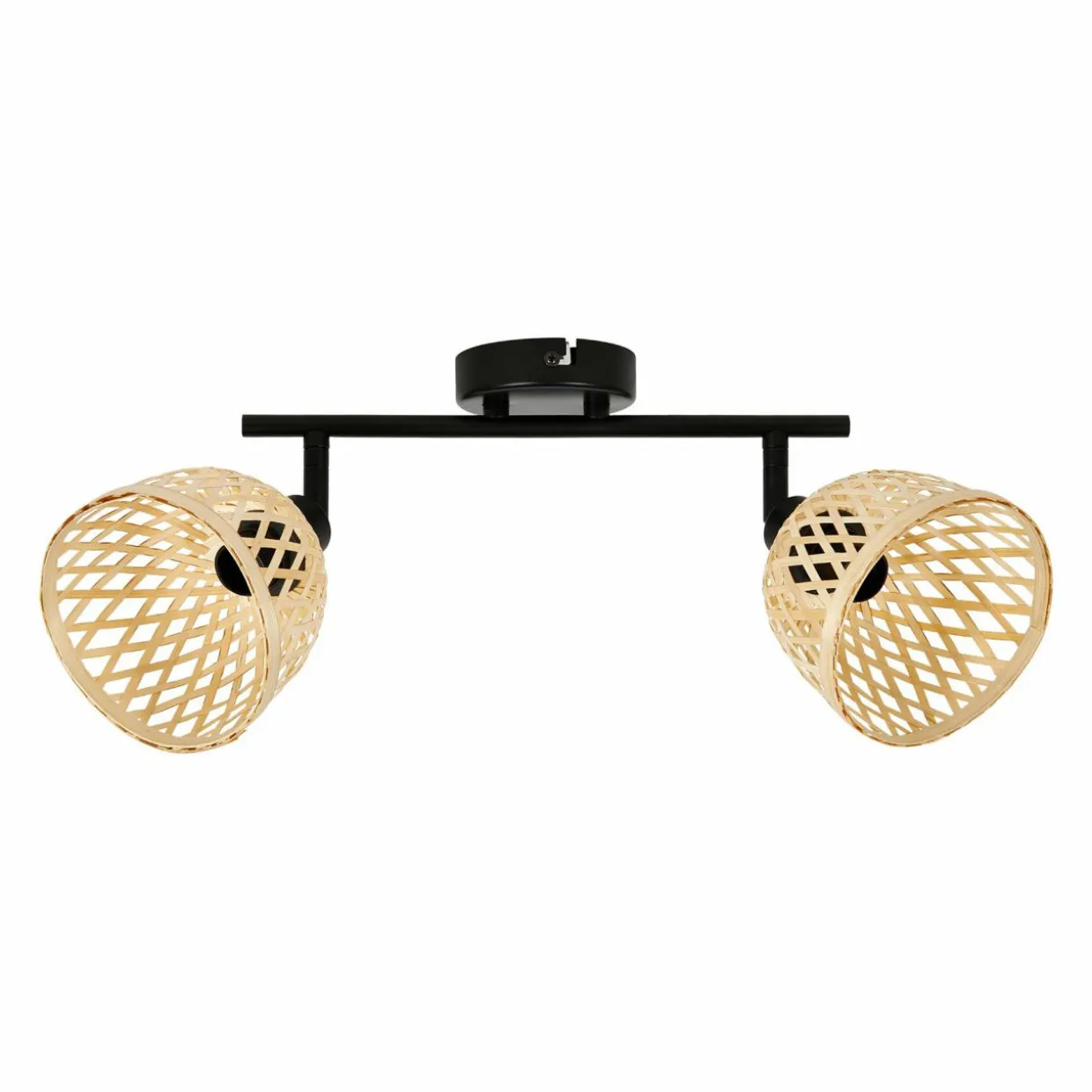 Rampe de spot 2 abat-jours (L38 cm) Hanoi Naturel beige