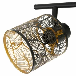 Rampe de spot 2 abat-jours (L35 cm) Calathea Noir