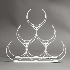 Range-bouteilles métal (H28 cm) Noa Blanc