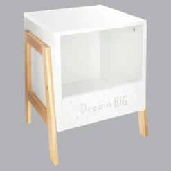 Rangement enfant casier bois (H40 cm) Ecriture Blanc