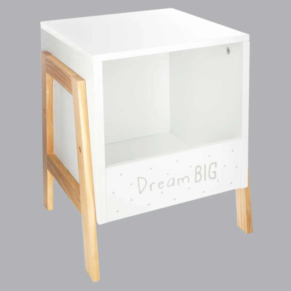 Rangement enfant casier bois (H40 cm) Ecriture Blanc