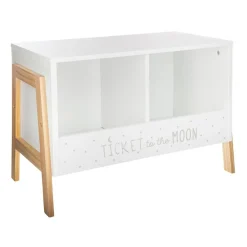 Rangement enfant casier double (H40 cm) Ecriture Blanc