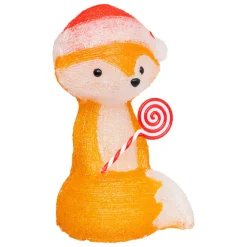 Renard lumineux solaire 30 LED (H30 cm) Edgar Marron