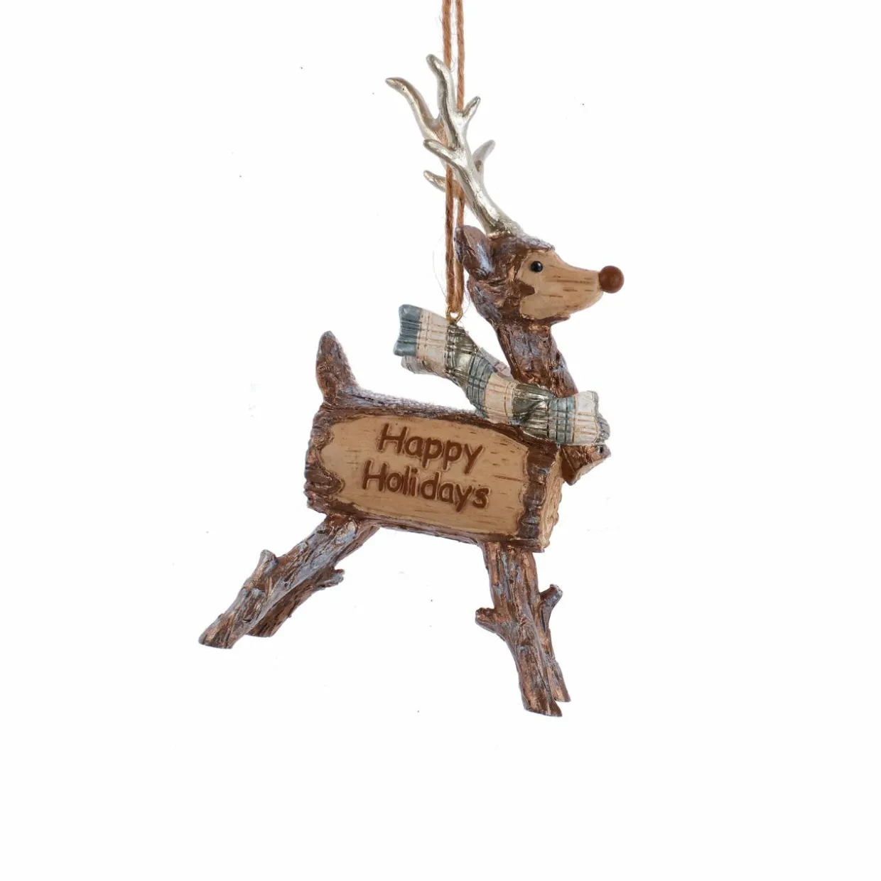 Renne à suspendre (H13 cm) Rustic Marron