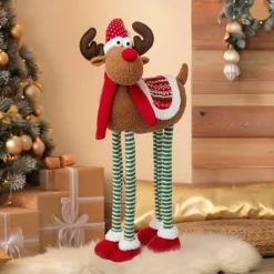Renne de Noël (H103 cm) Georges et jambes téléscopiques