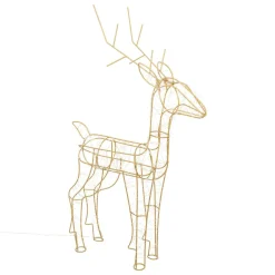 Renne lumineux 600 LED (H75 cm) Pégase Or