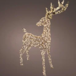 Renne lumineux 960 Micro LED (H130 cm) Fuzzle effet flash Blanc chaud