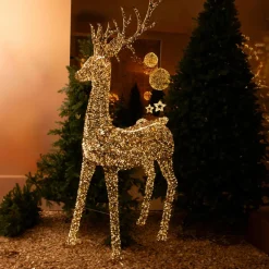 Renne lumineux Géant 5200 Micro LED (H270cm) Fuzzle effet flash Blanc chaud