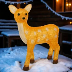 Renne lumineux solaire 50 LED (H48 cm) Biche Blanc froid