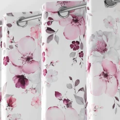 Rideau (140 x 240 cm) Velvet flower Blanc