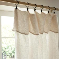 Rideau ajustable (140 x max 300 cm) Nils Beige