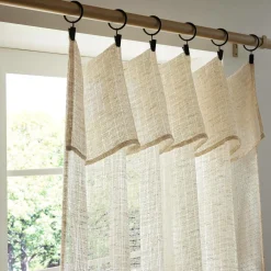 Rideau ajustable (140 x max 300 cm) Luis Beige