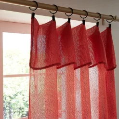 Rideau ajustable bouclette (140 x max 300 cm) Eliott Terracotta