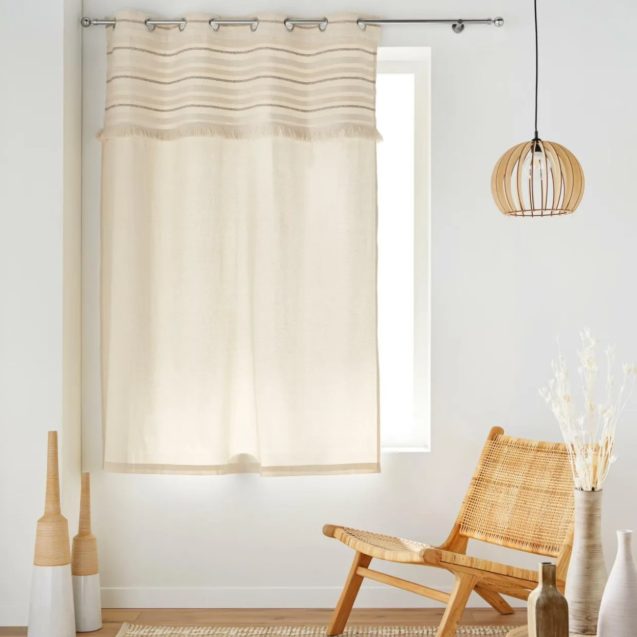 Rideau coton (140 x 180 cm) Atlas Beige