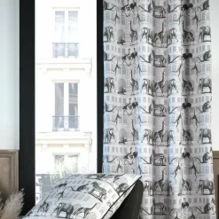 Rideau coton (135 x 250 cm) Haussmann Gris