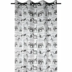 Rideau coton (135 x 250 cm) Haussmann Gris