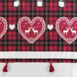 Rideau coton (140 x 240 cm) Heidi Rouge