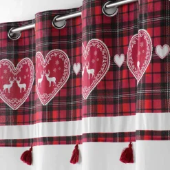 Rideau coton (140 x 240 cm) Heidi Rouge