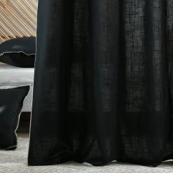 Rideau coton (140 x 260 cm) Helios Noir