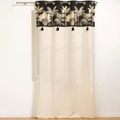 Rideau coton (140 x 240 cm) Karaba Noir