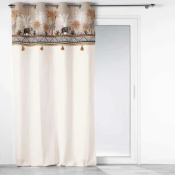 Rideau coton (140 x 240 cm) Kenya lodge Taupe