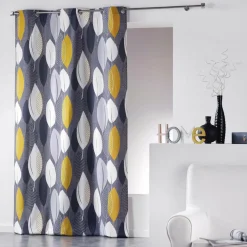 Rideau coton (140 x 240 cm) Leafy Jaune