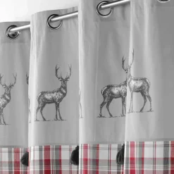 Rideau coton (140 x 240 cm) Megeve Rouge