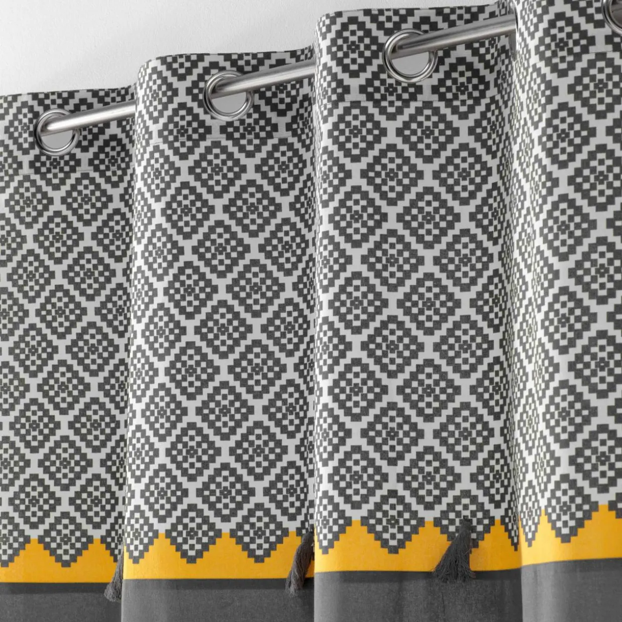 Rideau coton (140 x 240 cm) Neo Casa Gris