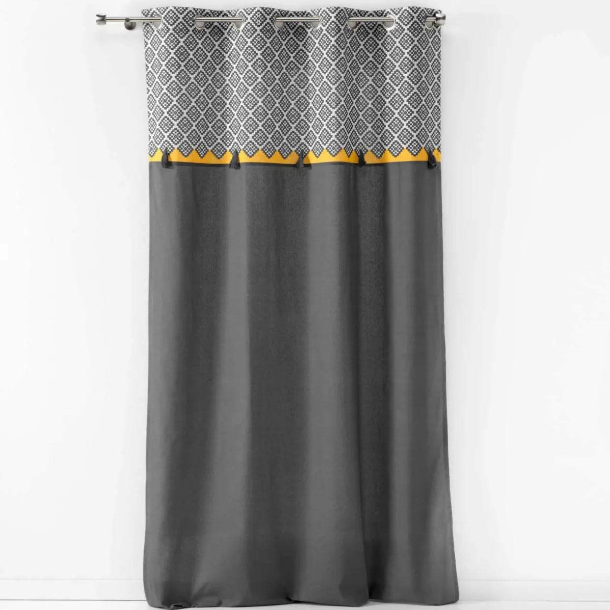 Rideau coton (140 x 240 cm) Neo Casa Gris