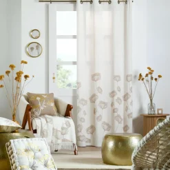 Rideau coton (140 x 260 cm) Oriana Ecru