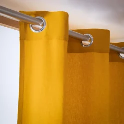 Rideau coton (140 x 260 cm) Pixel Jaune moutarde