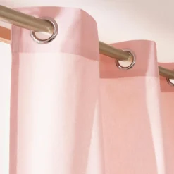 Rideau coton (140 x 260 cm) Pixel Rose poudré