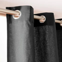 Rideau coton (140 x 260 cm) Pixel Gris anthracite