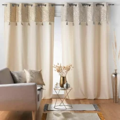Rideau coton (140 x 240 cm) Solea Or