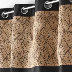 Rideau coton et jute (140 x 280 cm) Nama Noir