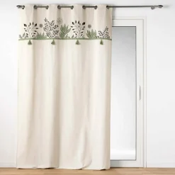 Rideau coton recyclé (140 x 240 cm) Suzanne Vert