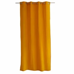 Rideau coton recyclé (140 x 240 cm) Bombay Jaune moutarde