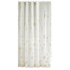 Rideau de douche à anneaux (180 x 200 cm) Joya Blanc