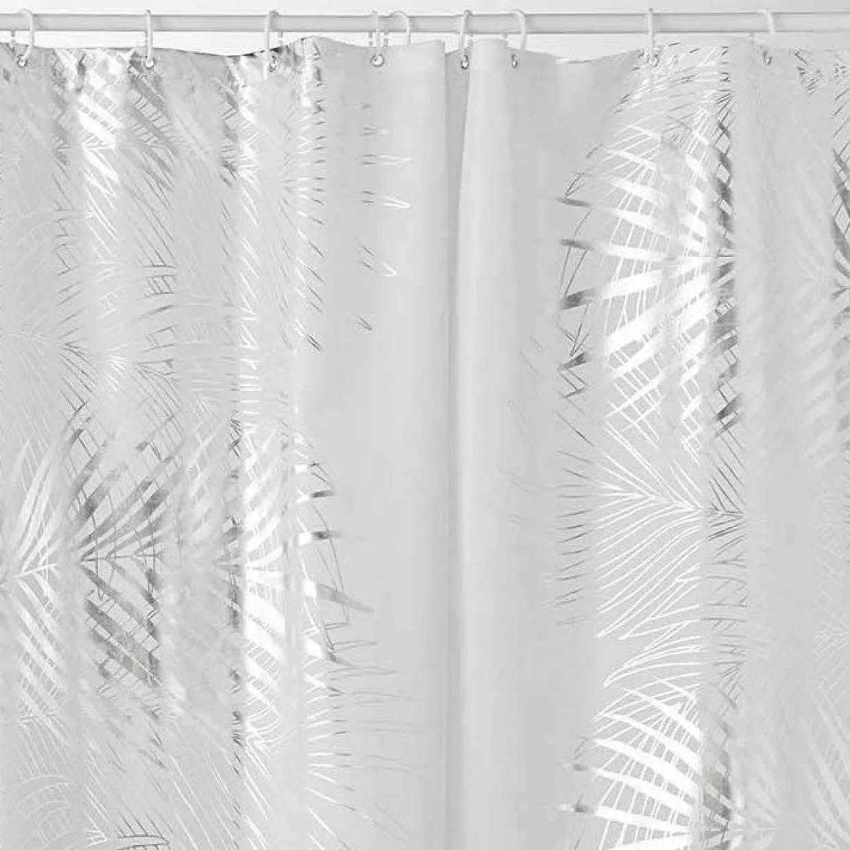 Rideau de douche (200 cm) Orbella Blanc et argent