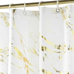 Rideau de douche effet marbre (180 x 200 cm) Aquamarbre Blanc